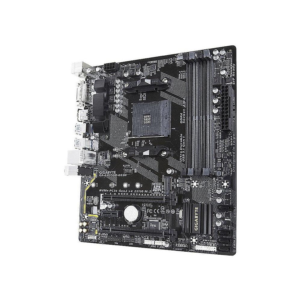 Gigabyte GA-AX370M-DS3H mATX Mainboard Sockel AM4 GL/M.2/HDMI/DVI