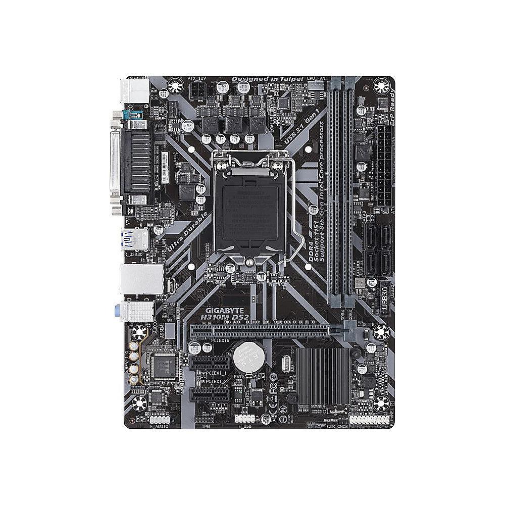 Gigabyte H310M DS2 mATX Mainboard 1151v2 (Coffee Lake), VGA, Seriell, Parallel