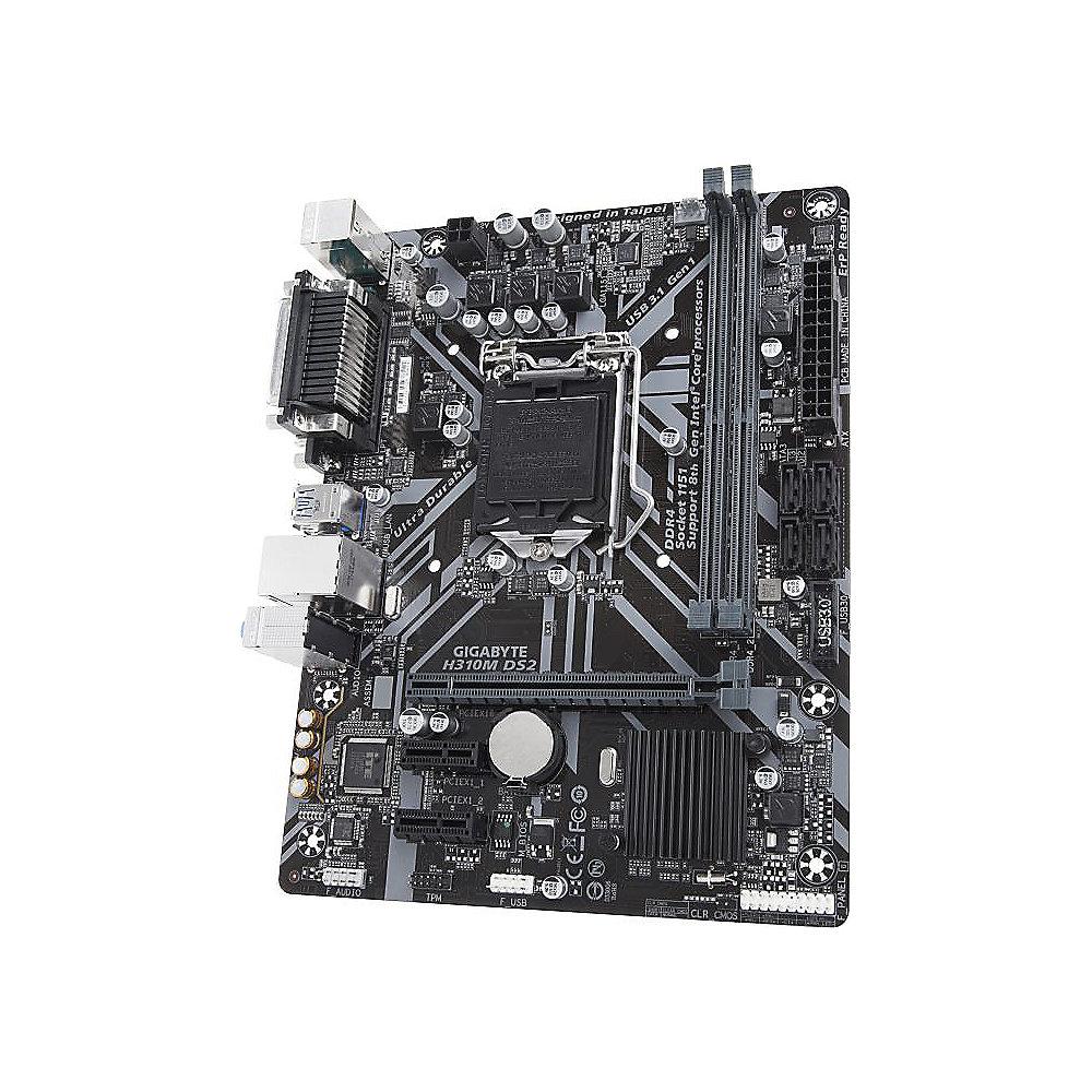 Gigabyte H310M DS2 mATX Mainboard 1151v2 (Coffee Lake), VGA, Seriell, Parallel