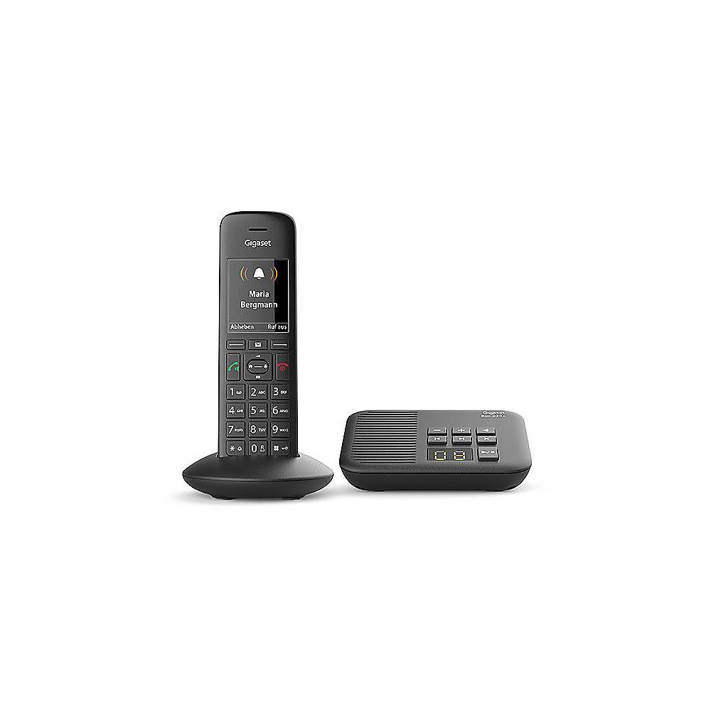 Gigaset C570A schnurloses Festnetztelefon mit AB (analog), schwarz