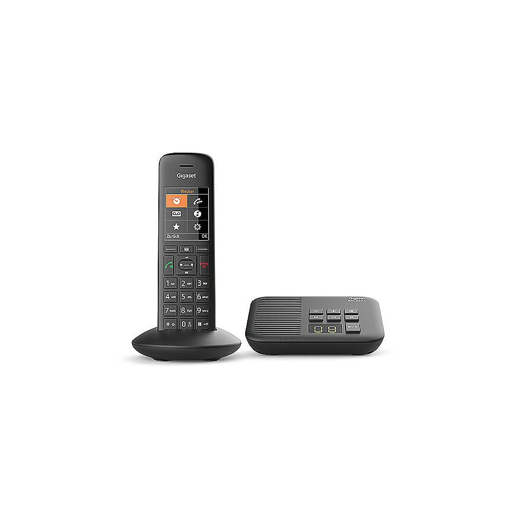 Gigaset C570A schnurloses Festnetztelefon mit AB (analog), schwarz