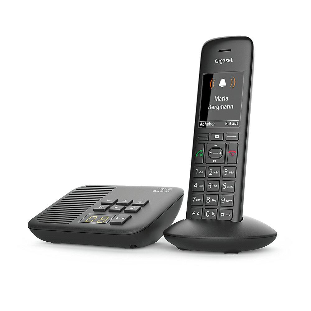 Gigaset C570A schnurloses Festnetztelefon mit AB (analog), schwarz