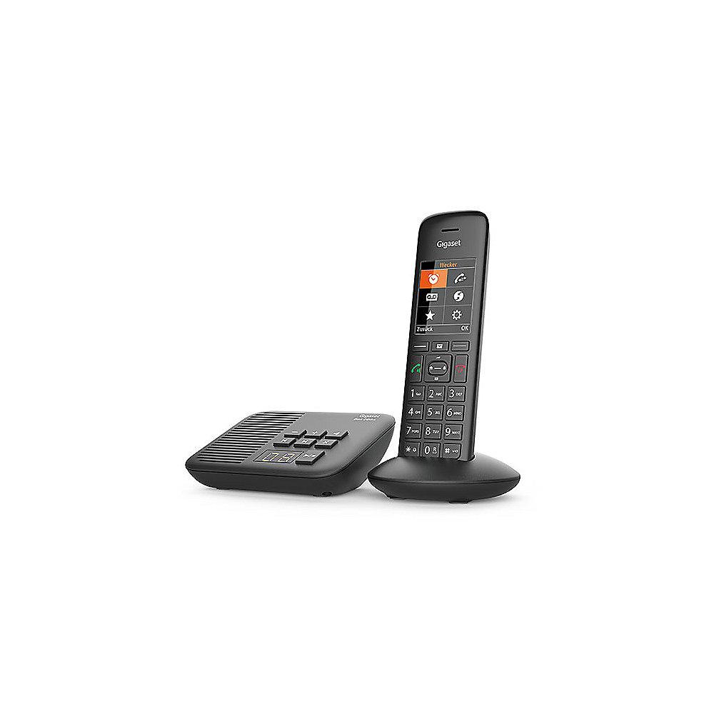 Gigaset C570A schnurloses Festnetztelefon mit AB (analog), schwarz