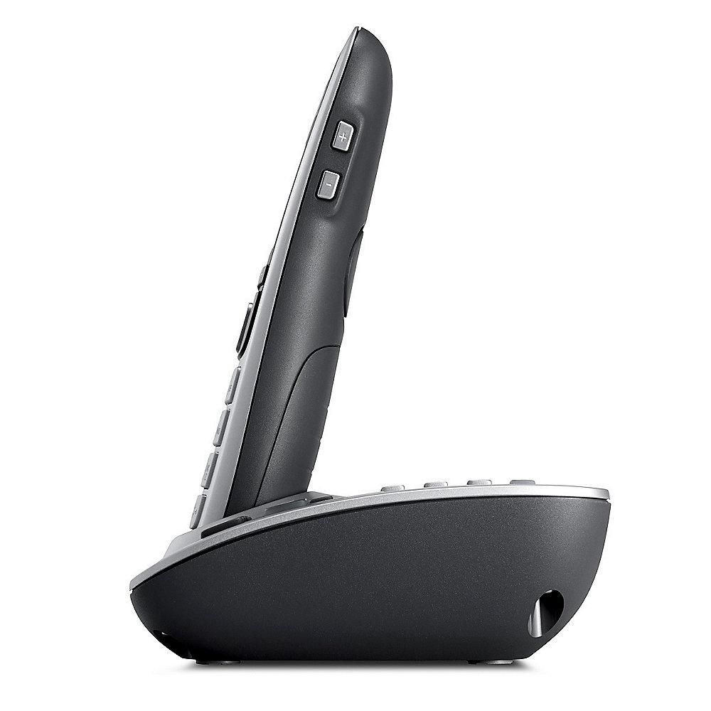 Gigaset E560A schnurloses Festnetztelefon mit AB (a/b-analog), platin