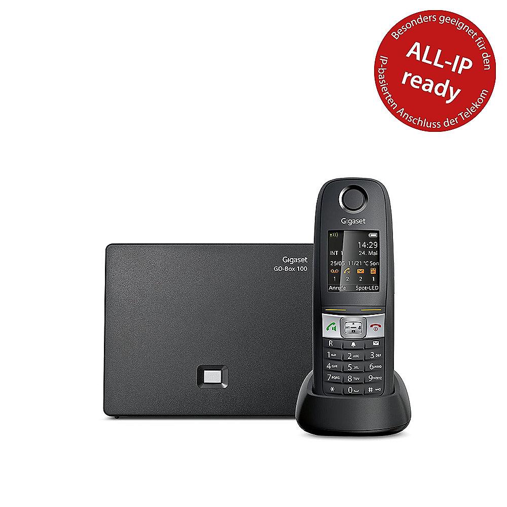 Gigaset E630A GO Festnetz   Internet-Telefon mit Anrufbeantworter schwarz