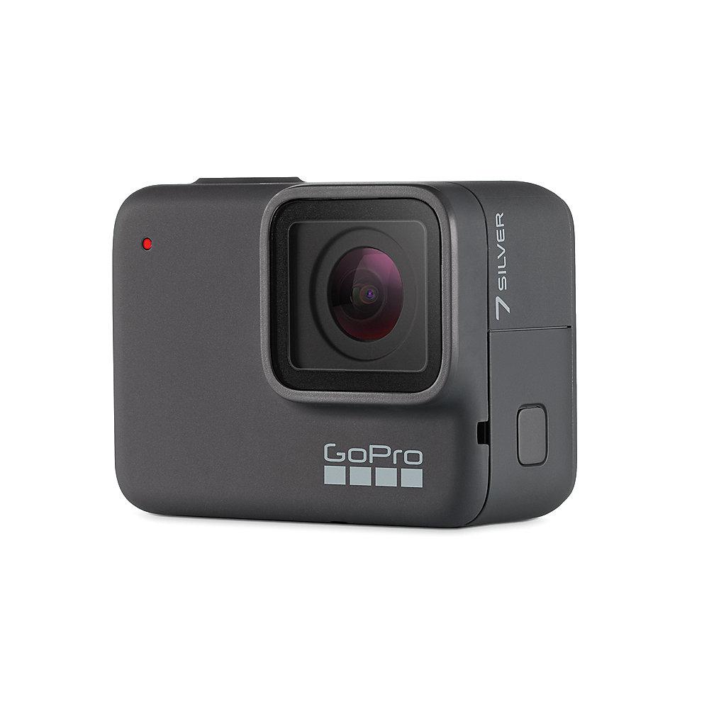 GoPro Hero 7 Silver 4K-Action Cam wasserdicht Sprachsteuerung Touchscreen