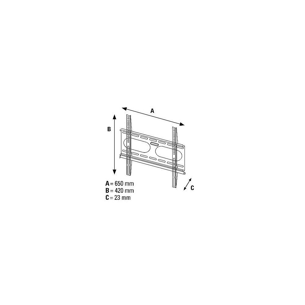 Hama FIX Ultraslim TV-Wandhalterung 3 Sterne XL VESA bis 600x400 schwarz