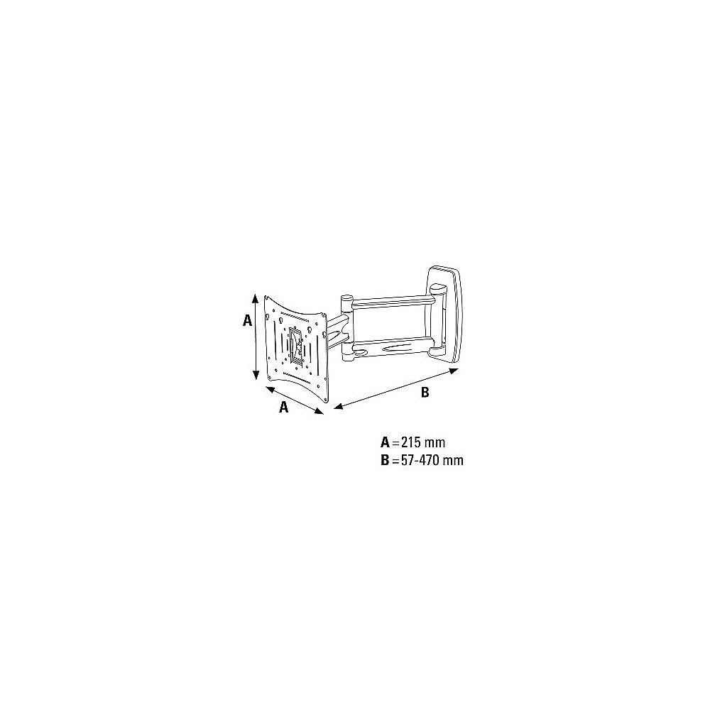 Hama FULLMOTION Ultraslim TV-Wandhalterung 3 Sterne M VESA 200x200 2Arme weiß