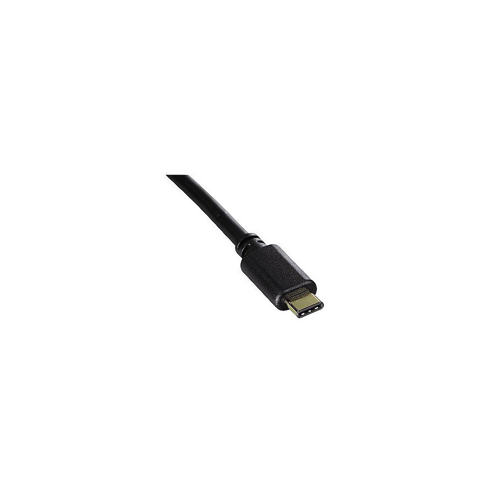 Hama USB 2.0 Kabel 0,15m Typ-C zu micro-B OTG St./Bu. schwarz