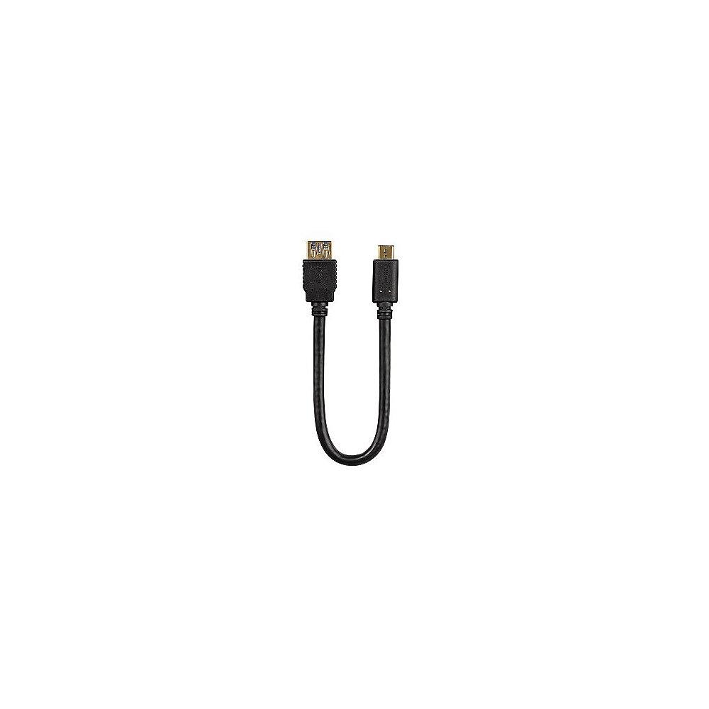 Hama USB 3.1 Kabel 0,15m Typ-C zu Typ-A OTG St./Bu. schwarz