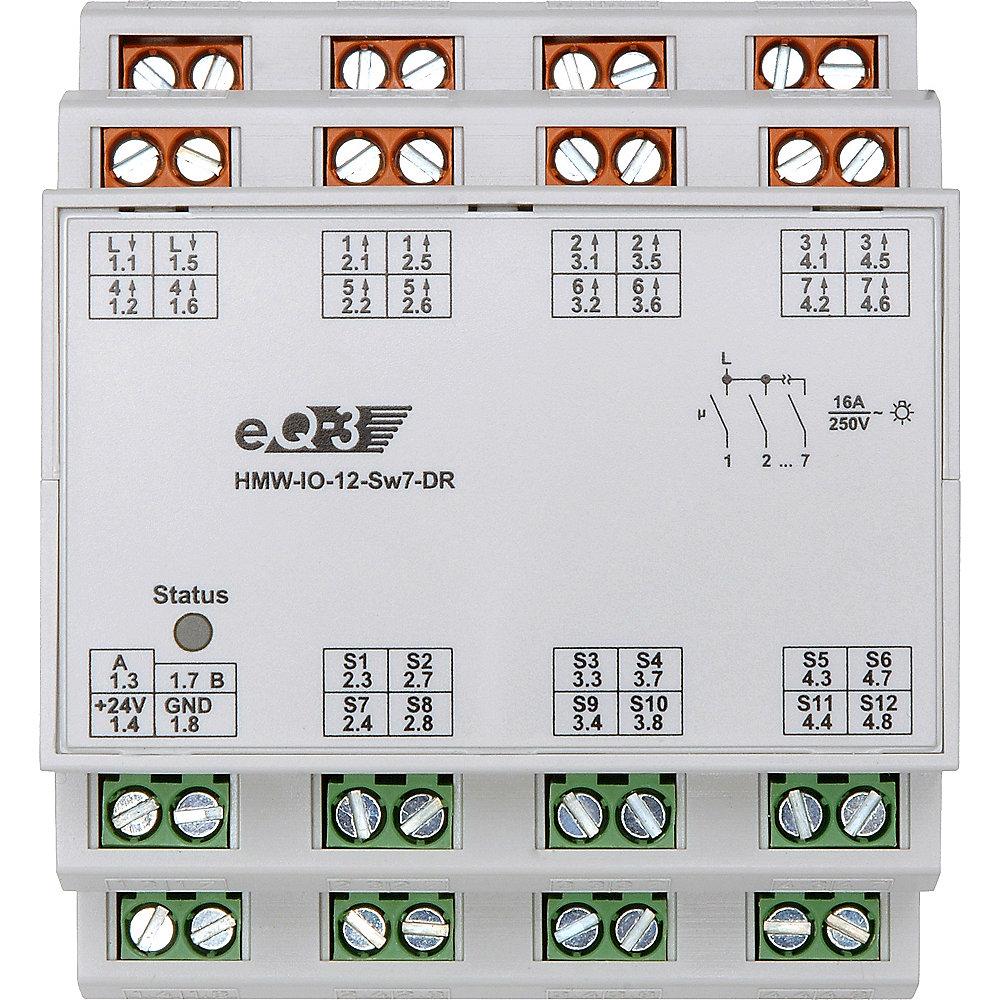 HomeMatic 76805 Wired RS485 I/O-Modul 12 Eingänge 7 Ausgänge HMW-IO-12-Sw7-DR