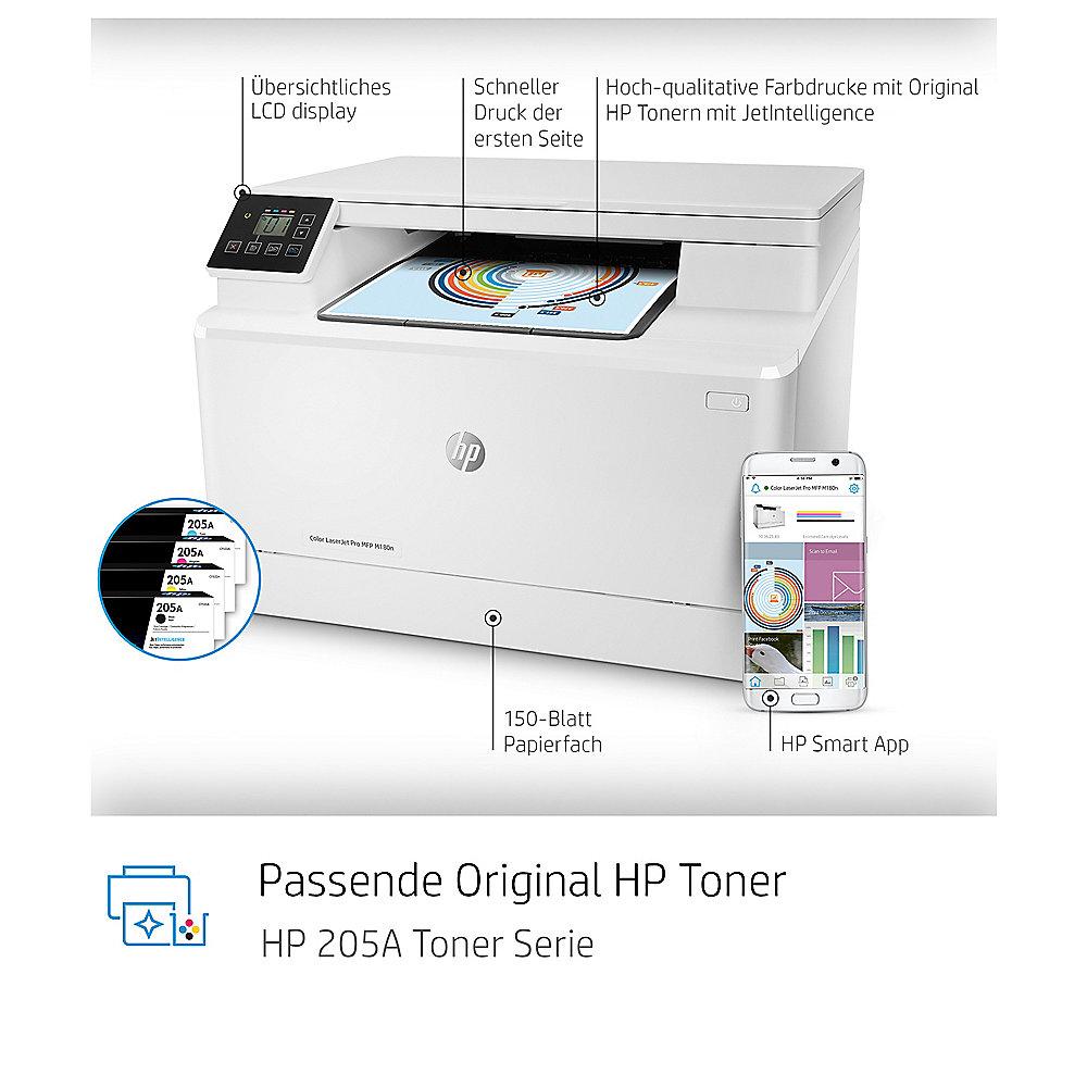 HP Color LaserJet Pro MFP M180n Farblaserdrucker Scanner Kopierer LAN