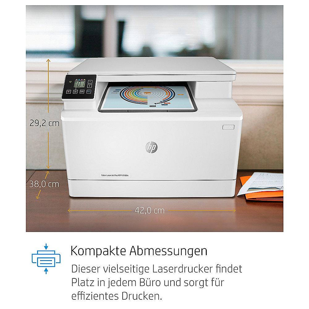 HP Color LaserJet Pro MFP M180n Farblaserdrucker Scanner Kopierer LAN