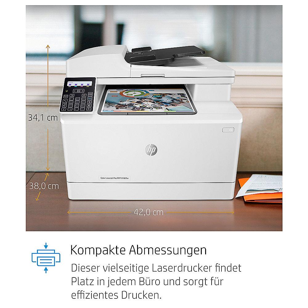 HP Color LaserJet Pro MFP M181fw Farblaserdrucker Scanner Kopierer Fax LAN WLAN