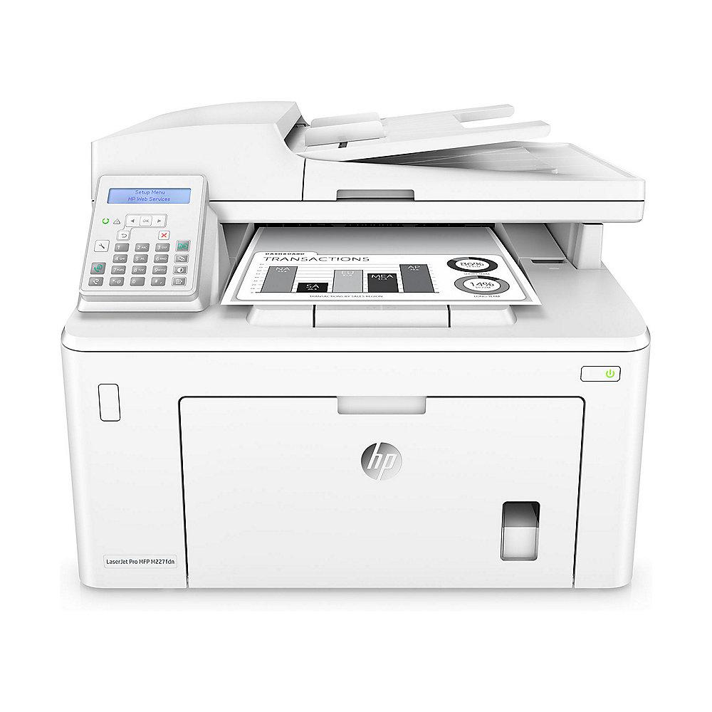 HP LaserJet Pro MFP M227fdn S/W-Laserdrucker Scanner Kopierer Fax USB LAN