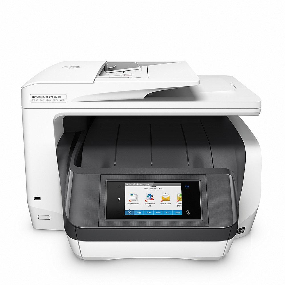 HP OfficeJet Pro 8730 Multifunktionsdrucker Scanner Kopierer Fax LAN WLAN NFC, HP, OfficeJet, Pro, 8730, Multifunktionsdrucker, Scanner, Kopierer, Fax, LAN, WLAN, NFC