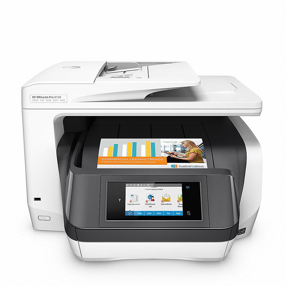 HP OfficeJet Pro 8730 Multifunktionsdrucker Scanner Kopierer Fax LAN WLAN NFC