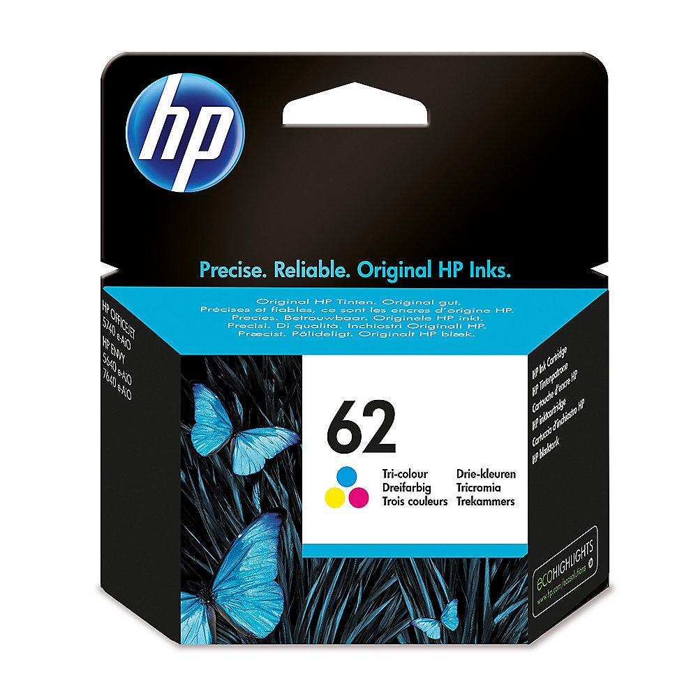 HP Original Druckerpatrone Multipack 62 schwarz cyan magenta gelb