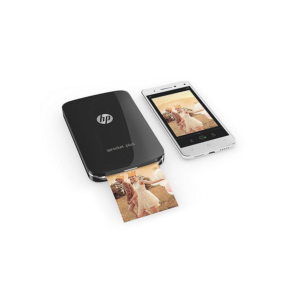 HP Sprocket Plus mobiler Fotodrucker Schwarz