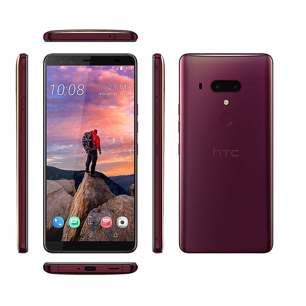 HTC U12  Dual-SIM flame red Dual-SIM Android 8 Smartphone