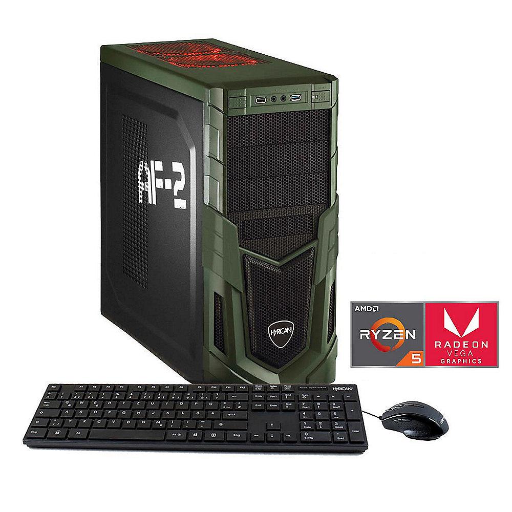 Hyrican Military Gaming PC 5849 Ryzen 5 2400G 16GB 1TB 240GB SSD Vega 11 Win 10