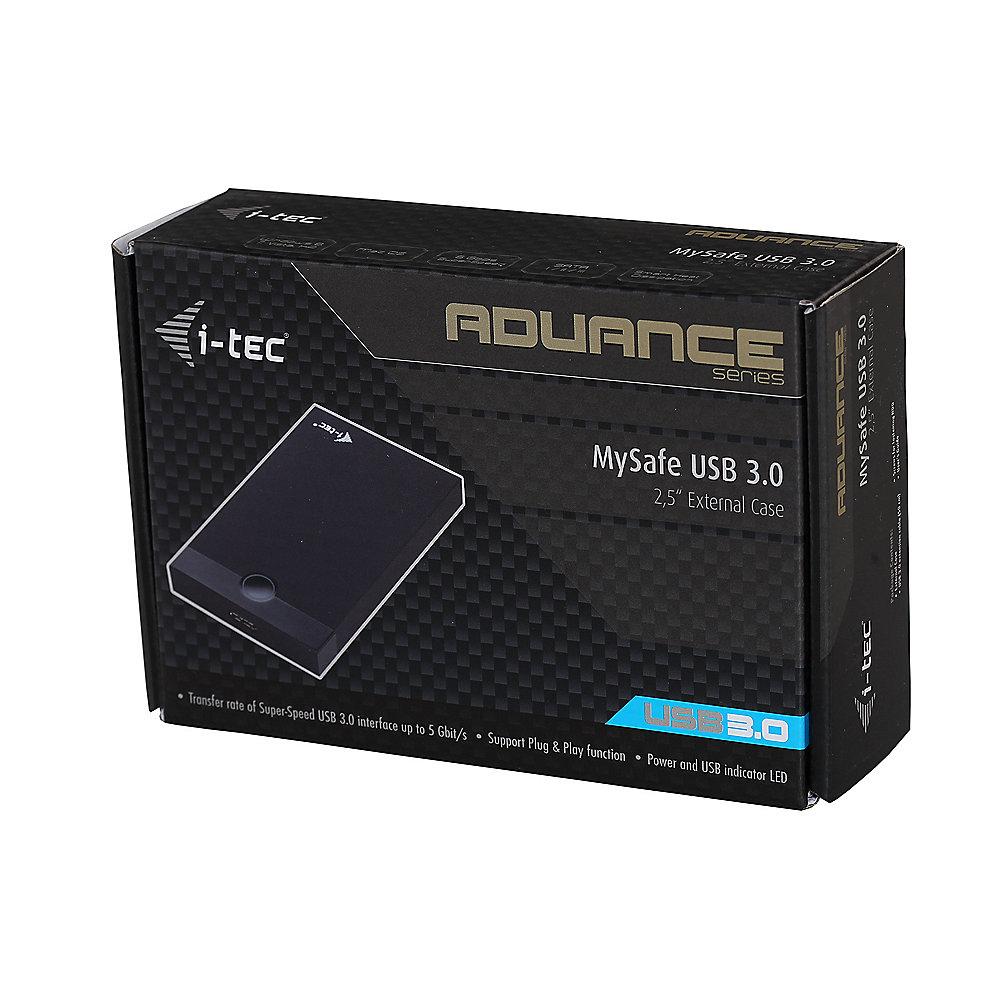 i-tec MySafe Advance 2,5" USB 3.0 HDD/SATA Gehäuse Aluminium schwarz