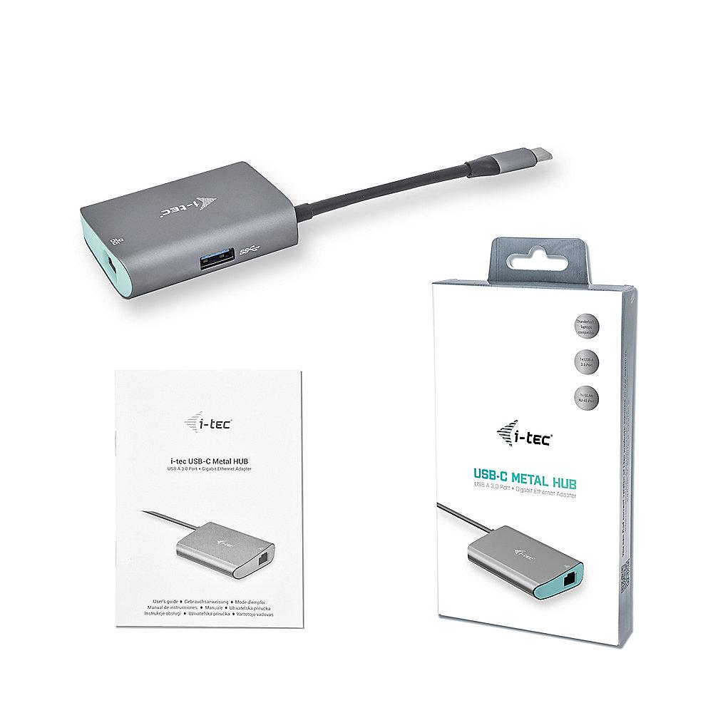 i-tec USB-C Metal HUB mit Gigabit Ethernet Adapter C31METALANHUB