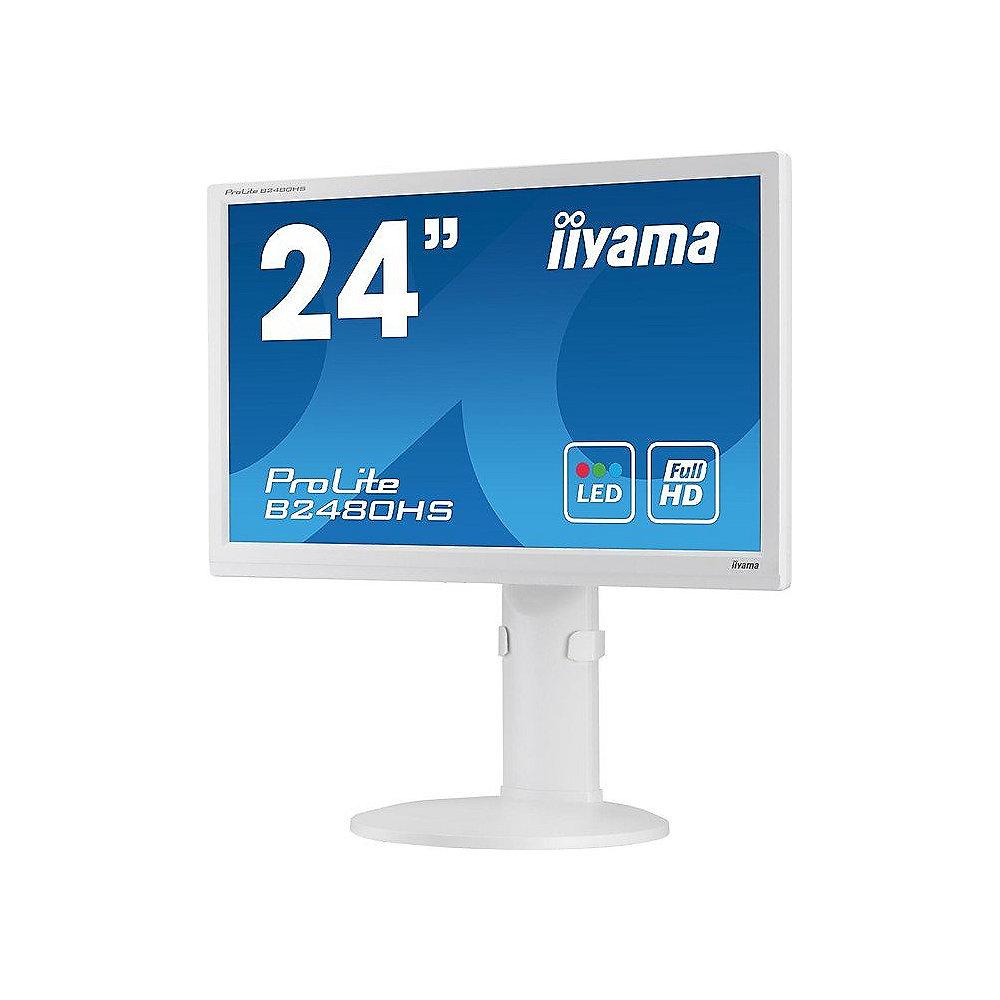 iiyama ProLite B2480HS-W2 59.9cm (24") 16:9 Full-HD VGA/DVI/HDMI 2 ms 12Mio:1