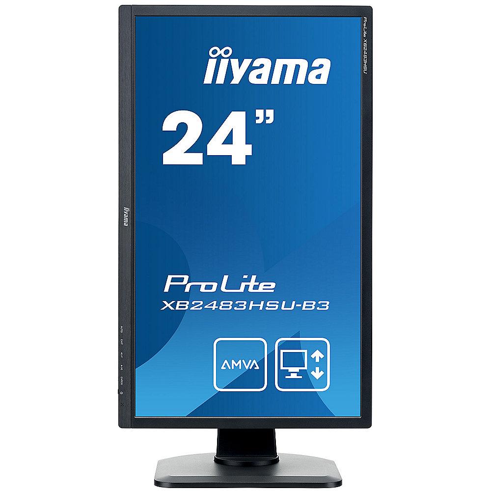 iiyama ProLite XB2483HSU-B3 60,5cm (23,8") 16:9 FullHD VGA/DP/HDMI/USB 4ms