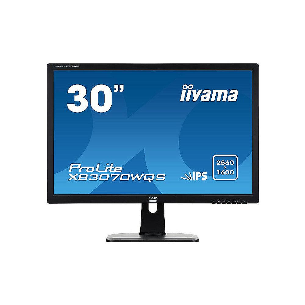 iiyama ProLite XB3070WQS-B1 76,2 cm (30") 16:10 WQXGA VGA/DVI/HDMI 5ms IPS