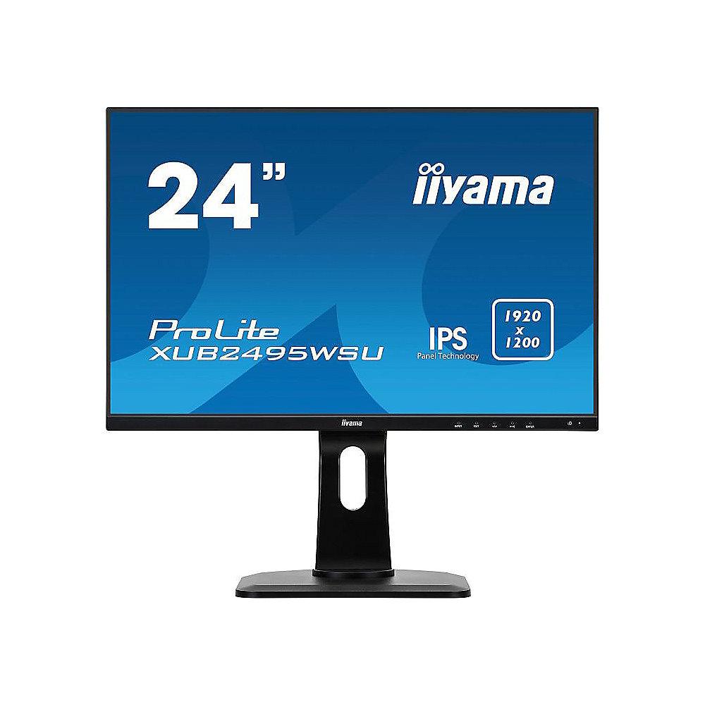 iiyama ProLite XUB2495WSU-B1 61cm (24") WUXGA Office-Monitor IPS HDMI/DP Pivot