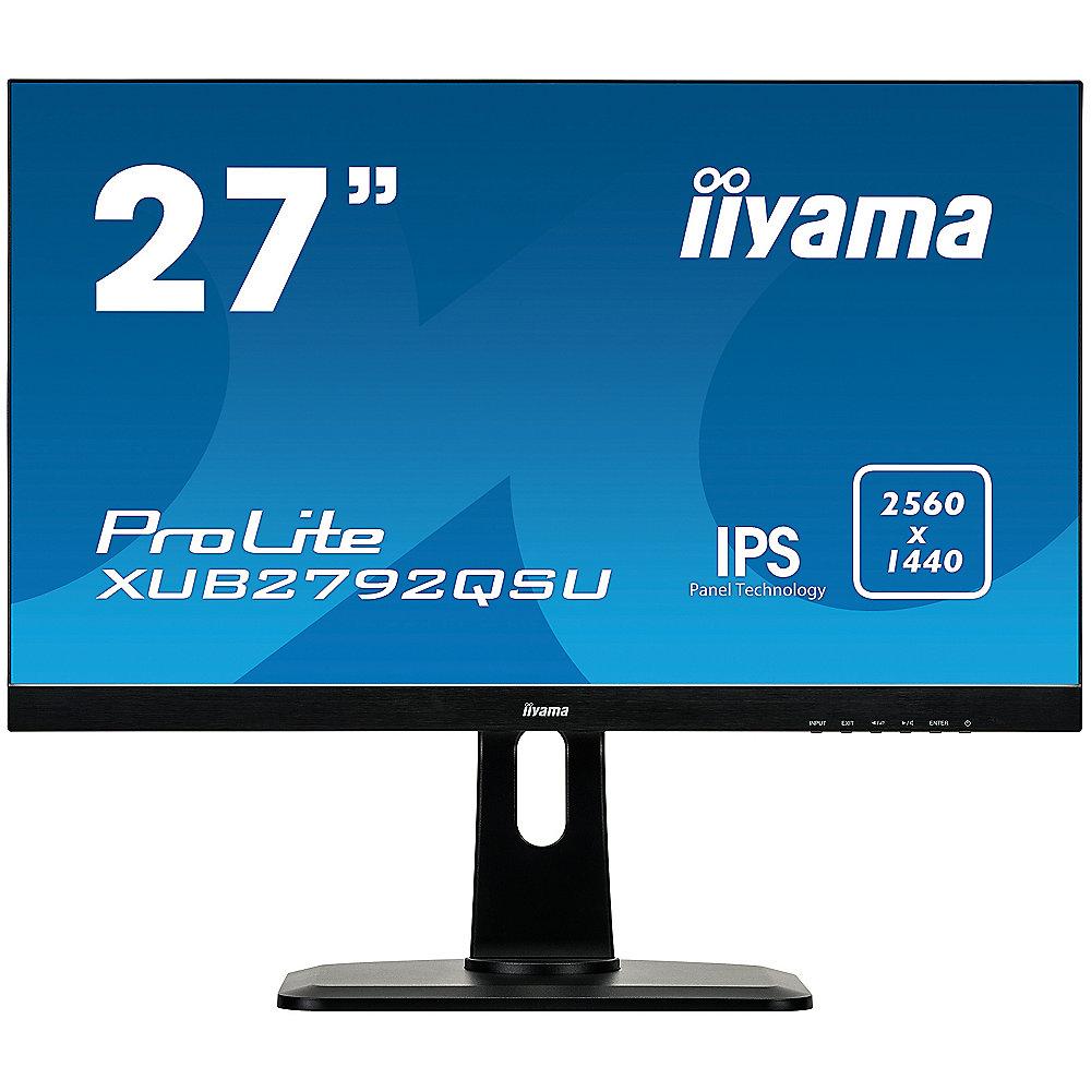 iiyama ProLite XUB2792QSU-B1 68,6m / 27" 16:9 WQHD DP/DVI/HDMI 5ms IPS LED