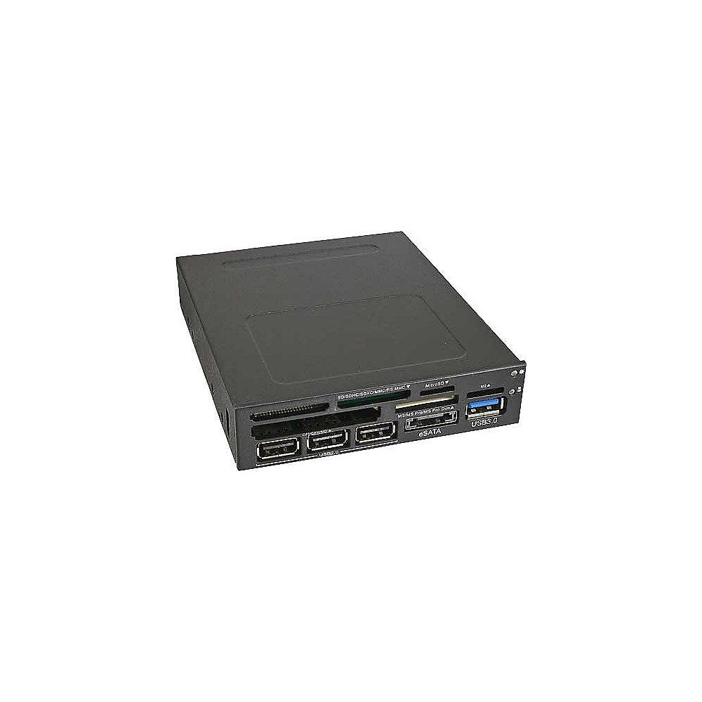 InLine Frontpanel für Floppyschacht 3,5 Zoll Cardreader/USB3.0/eSATA/USB2.0, InLine, Frontpanel, Floppyschacht, 3,5, Zoll, Cardreader/USB3.0/eSATA/USB2.0