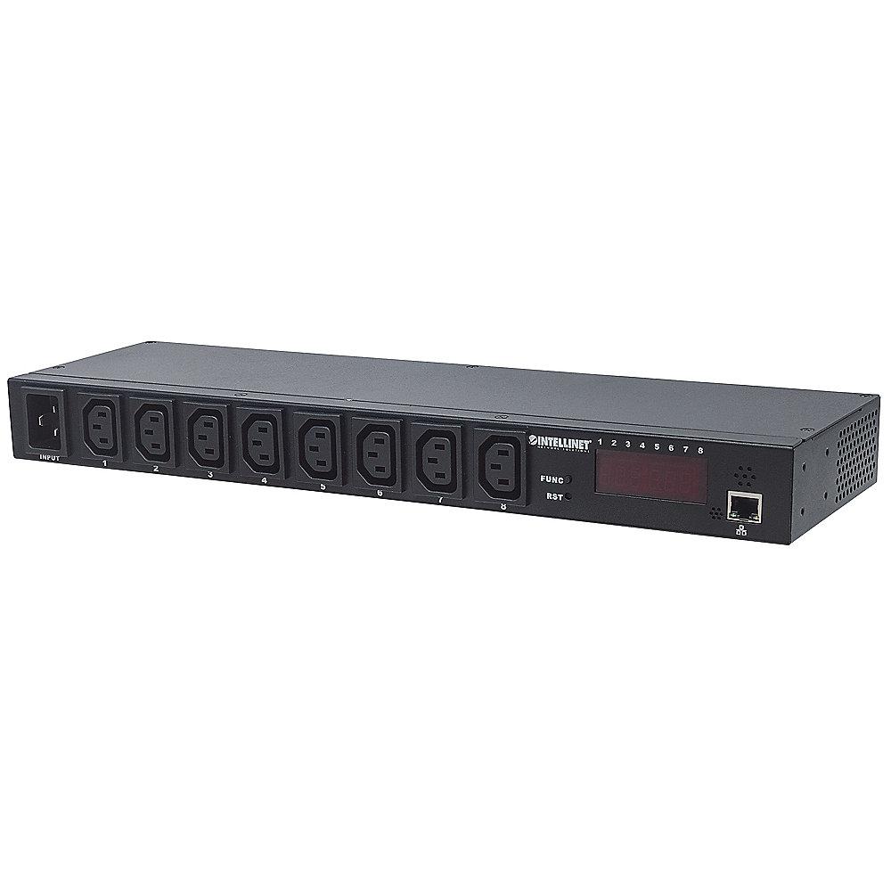 Intellinet 19 Zoll 8-fach IP Steckdosenleiste mit C13 Bu. Smart PDU 1HE
