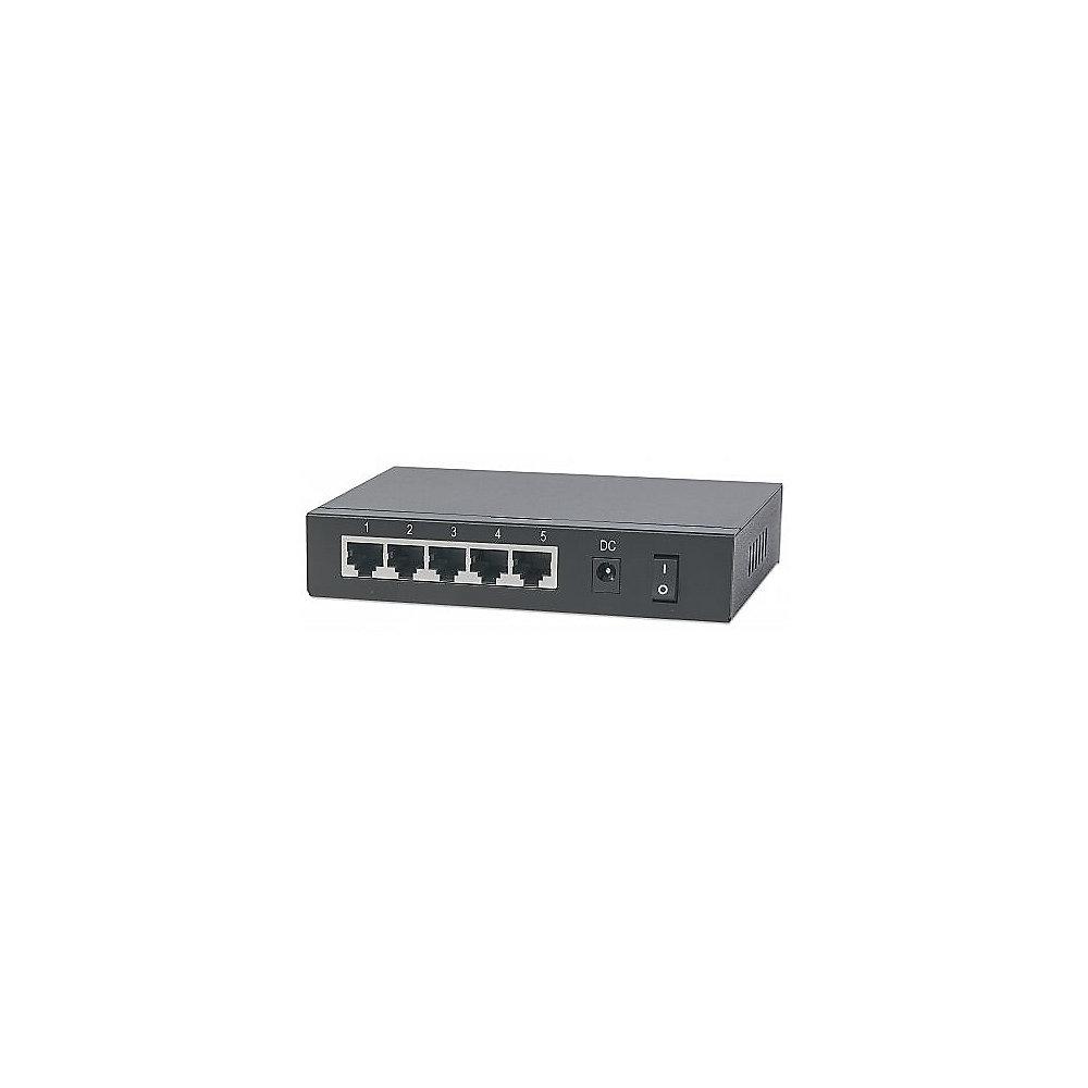 Intellinet 5-Port PoE  Gigabit Switch mit PoE Passthrough 26W