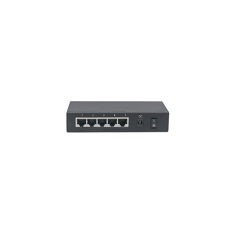 Intellinet 5-Port PoE  Gigabit Switch mit PoE Passthrough 26W
