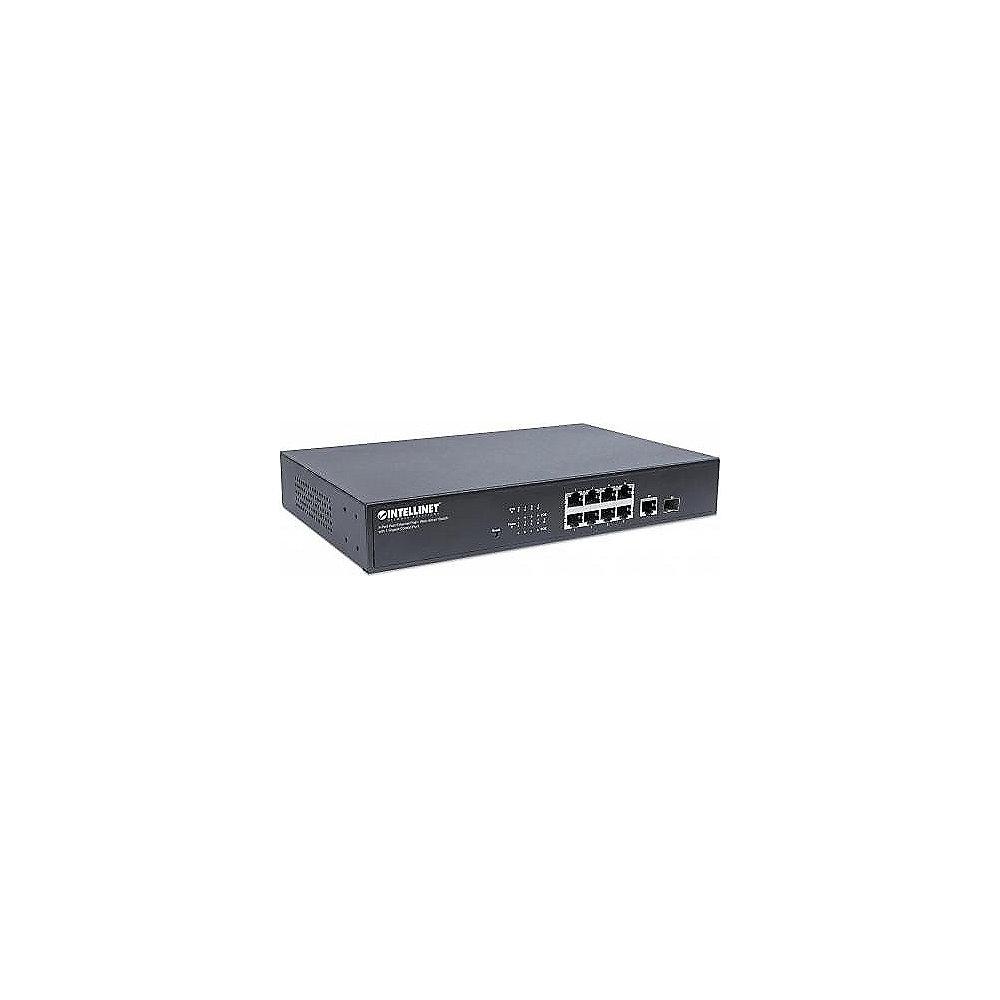 Intellinet 8-Port PoE  Fast Ethernet Web Smart Switch mit Gigabit Uplink-Port