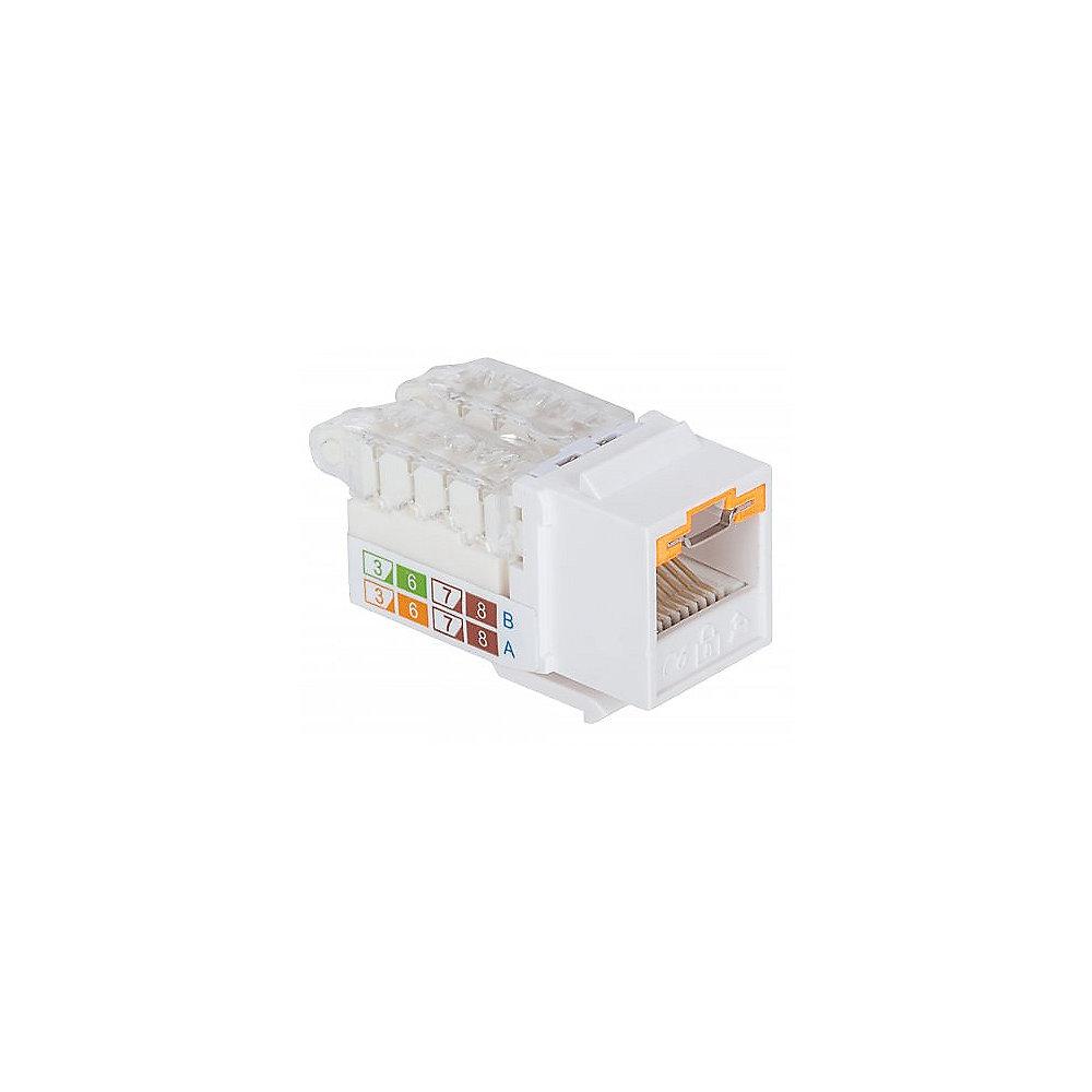 Intellinet Abschließbare Cat6 Modularbuchse ungeschirmt UTP Keystone weiß