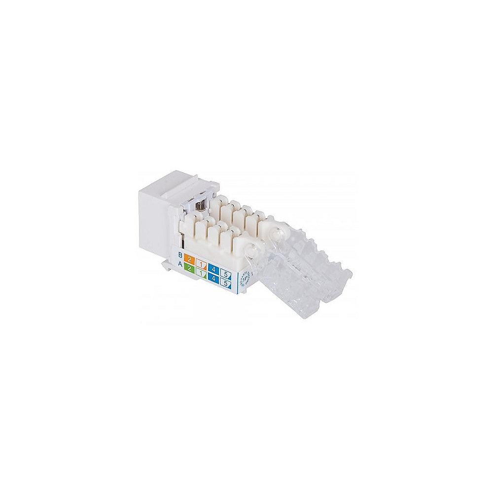 Intellinet Abschließbare Cat6 Modularbuchse ungeschirmt UTP Keystone weiß