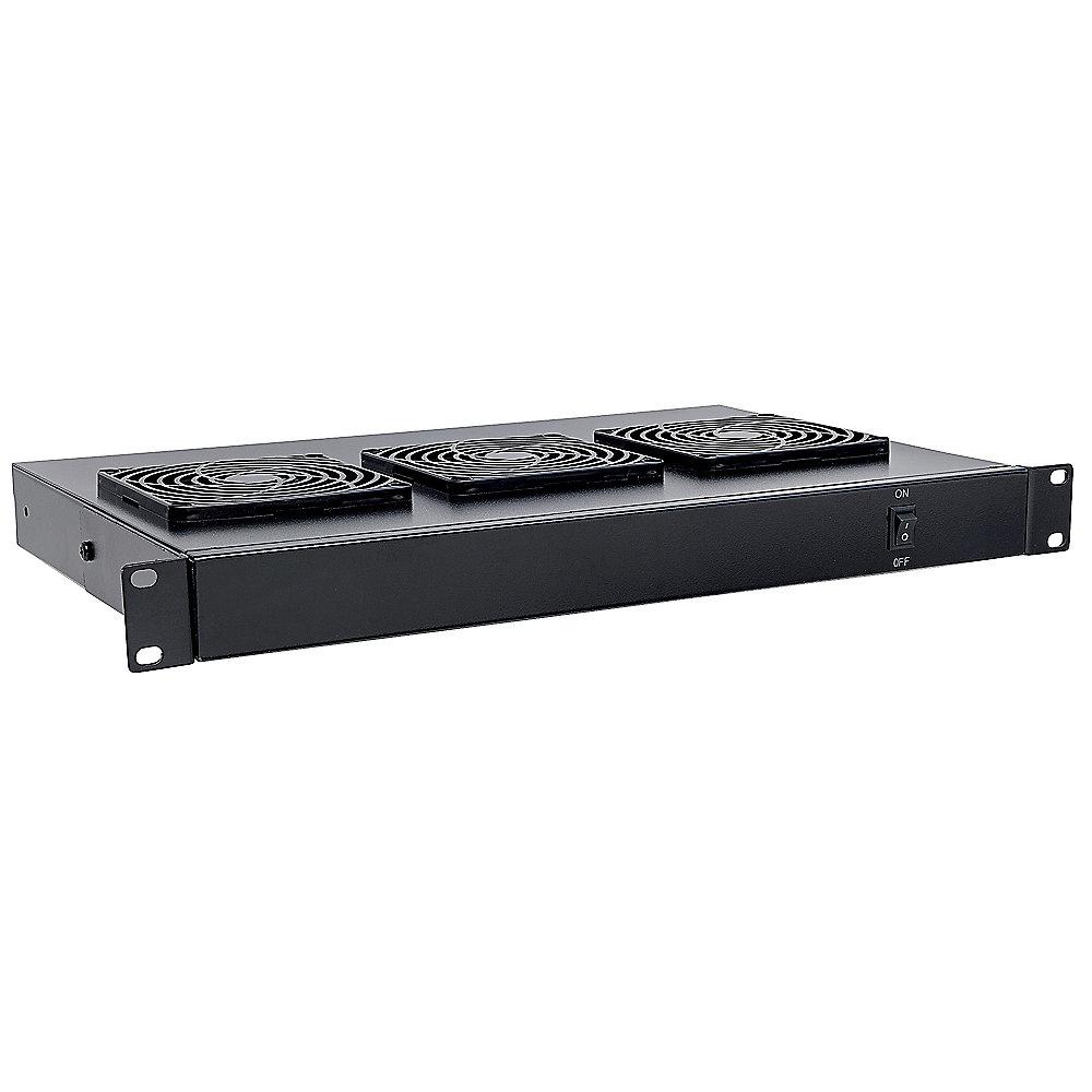 Intellinet Kühleinheit 3 Lüfter für 19" Racks Profilschienenmontage schwarz