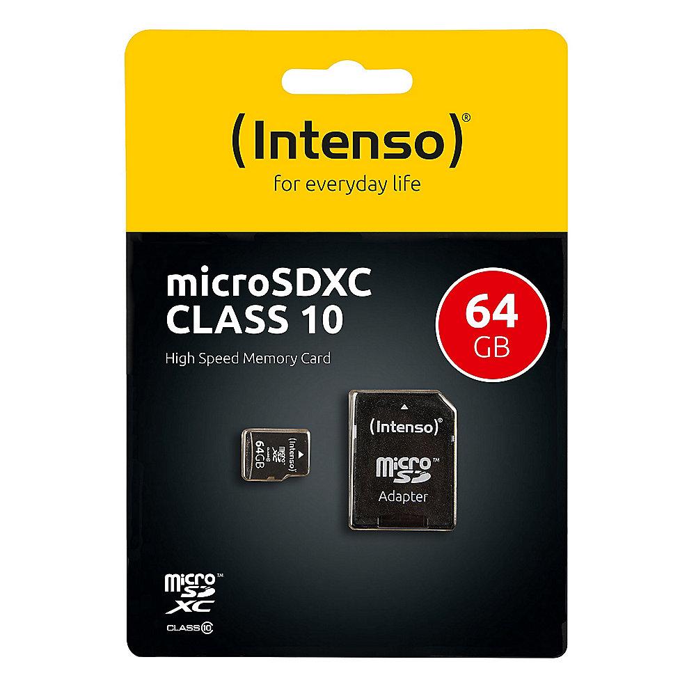 Intenso 64 GB microSDXC Speicherkarte (40 MB/s, Class 10)