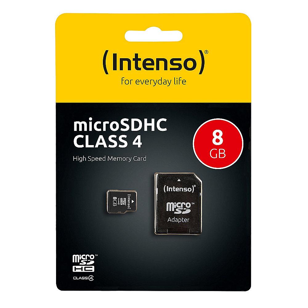 Intenso 8 GB microSDHC Speicherkarte (21 MB/s, Class 4)