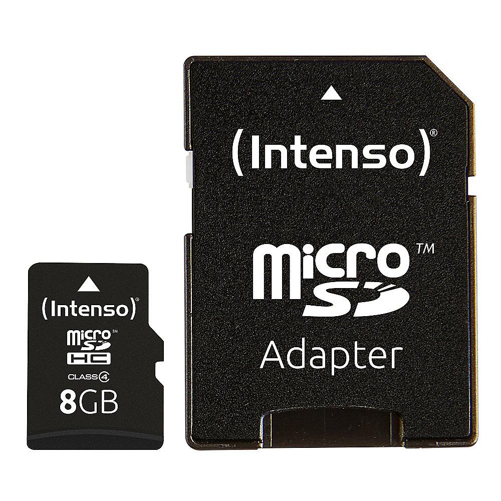 Intenso 8 GB microSDHC Speicherkarte (21 MB/s, Class 4)