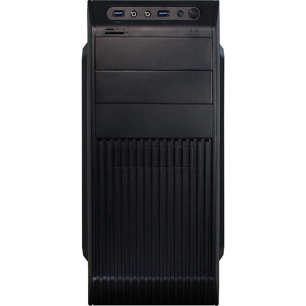 InterTech Black Velvation CM-35 Midi Tower Gehäuse Schwarz (inkl.500W NT) USB3., InterTech, Black, Velvation, CM-35, Midi, Tower, Gehäuse, Schwarz, inkl.500W, NT, USB3.