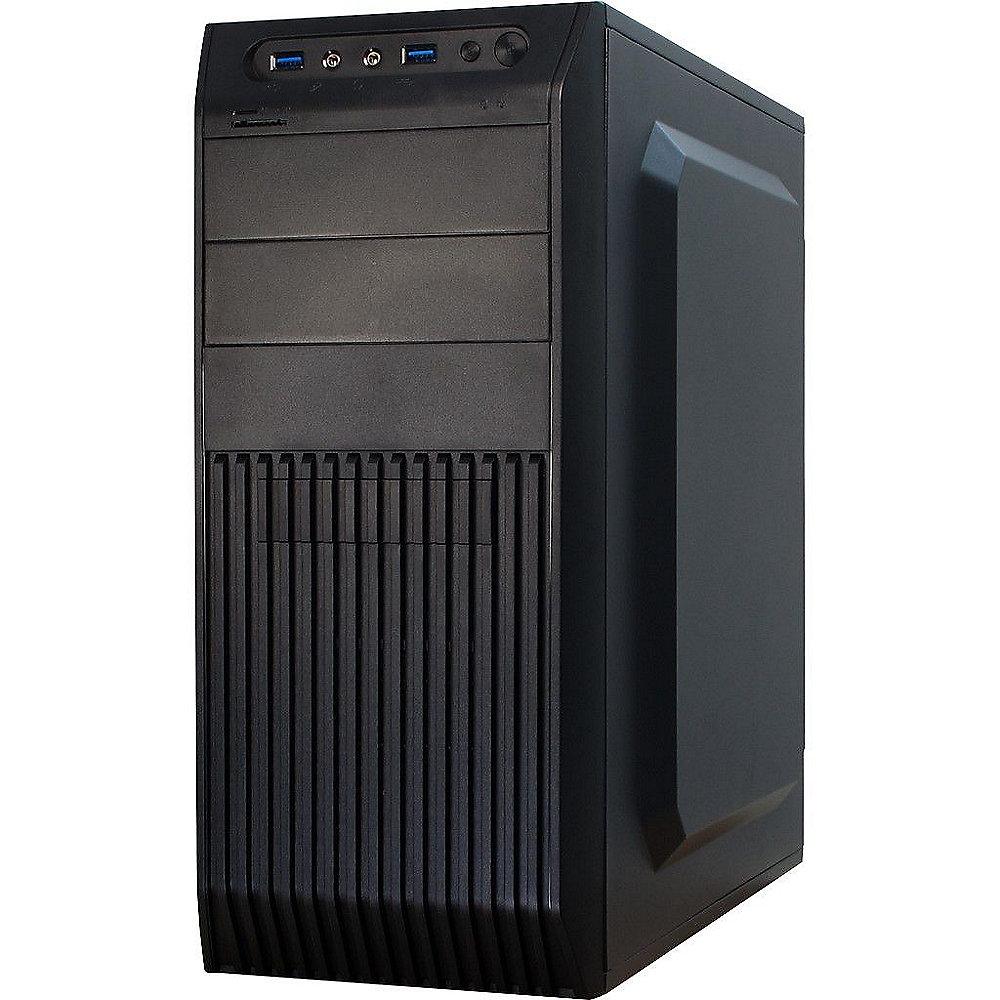 InterTech Black Velvation CM-35 Midi Tower Gehäuse Schwarz (inkl.500W NT) USB3., InterTech, Black, Velvation, CM-35, Midi, Tower, Gehäuse, Schwarz, inkl.500W, NT, USB3.