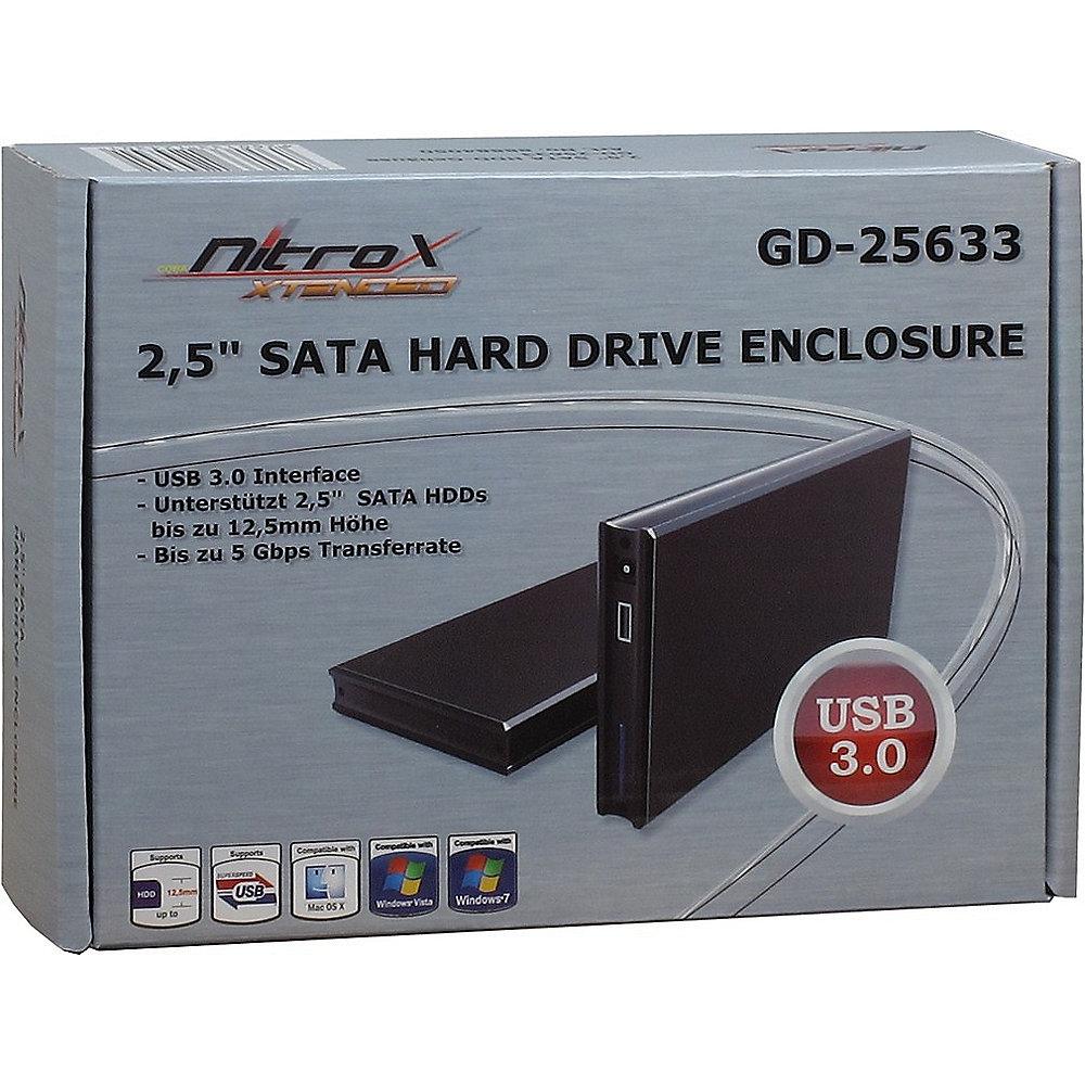 InterTech Coba Nitrox Extended GD25633 2.5 Zoll Festplatten Gehäuse USB 3.0, InterTech, Coba, Nitrox, Extended, GD25633, 2.5, Zoll, Festplatten, Gehäuse, USB, 3.0
