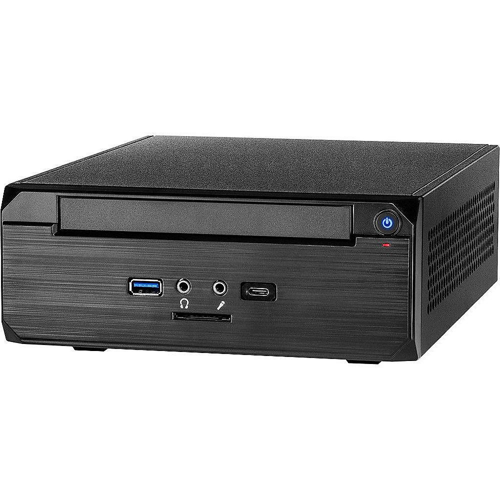 InterTech MW-02 Gehäuse Mini-ITX, schwarz, Cardreader, InterTech, MW-02, Gehäuse, Mini-ITX, schwarz, Cardreader