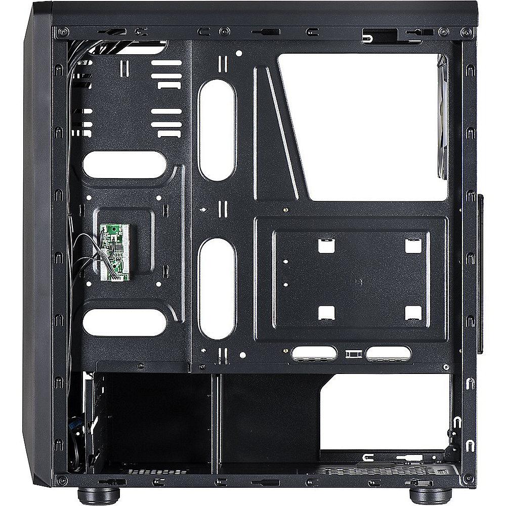 InterTech Saphir Midi Tower ATX Gaming Gehäuse Tempered Glass Seitenfenster