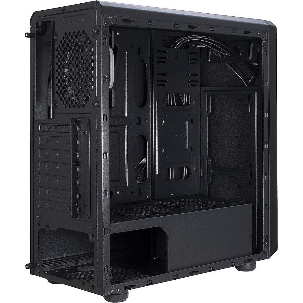 InterTech Saphir Midi Tower ATX Gaming Gehäuse Tempered Glass Seitenfenster