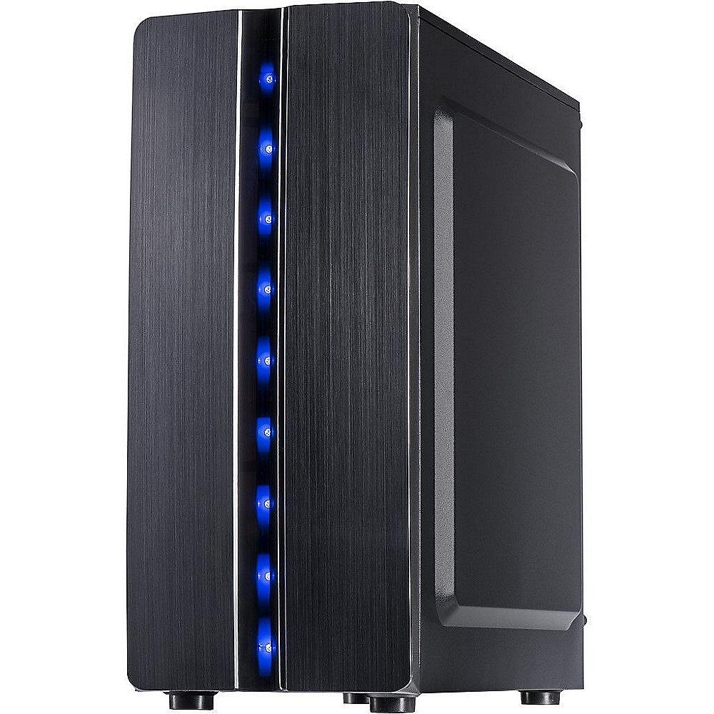 InterTech Thunder Midi Tower ATX Gaming Gehäuse Seitenfenster